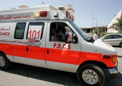 بالصور: إصابة أربعة مواطنين في حادث سير شرق نابلس