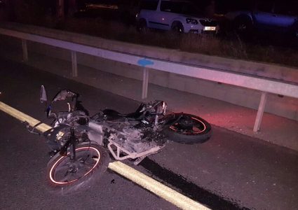 إصابة شاب اثر انقلابه عن دراجة جنوب نابلس