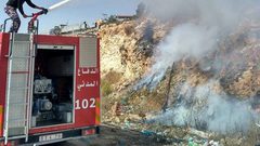 اندلاع حريق قرب مصنع في بديا