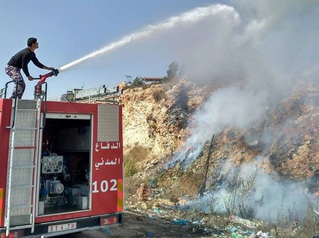 اندلاع حريق قرب مصنع في بديا