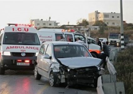 بالفيديو: إصابة 11 مواطنًا في حادثي سير منفصلين في نابلس
