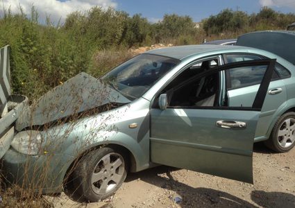 بالصور: إصابة ثلاثة مواطنين بحادثي سير منفصلين في نابلس