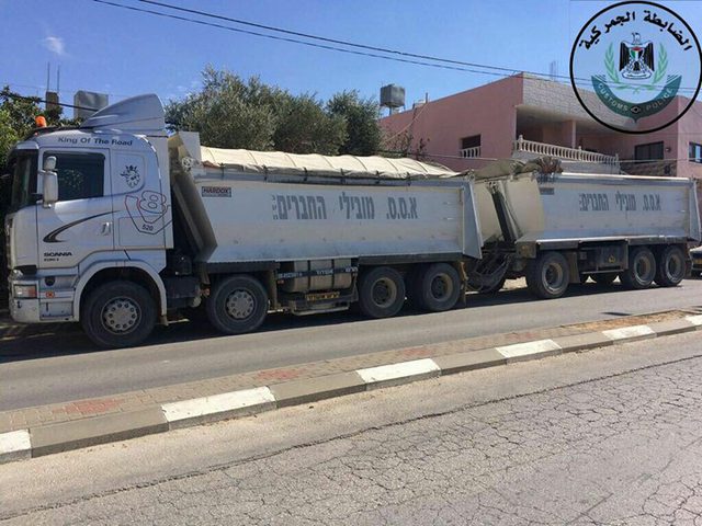 ضبط مخلفات بناء ونفايات صلبة مضرة بالبيئة في سلفيت