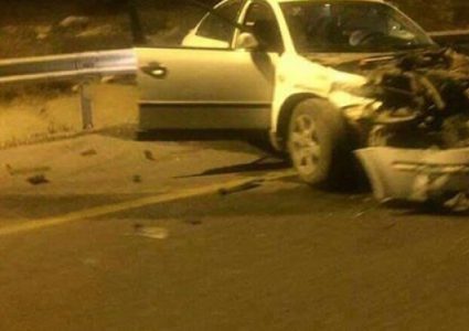 إصابة اربعة مواطنين بحادثي سير منفصلين في نابلس
