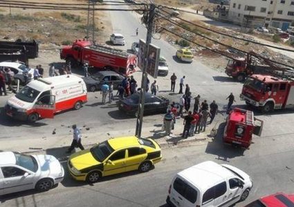 إصابة مواطنين بحادثي سير منفصلين في نابلس