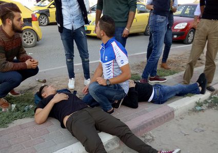 بالصور: إصابة خمسة مواطنين بحادث مروع في نابلس