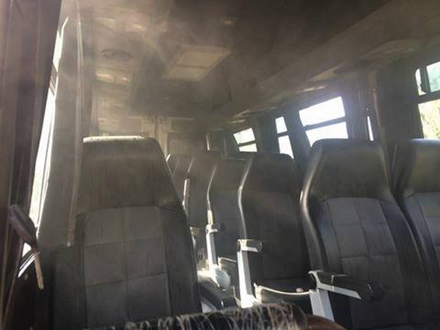 اندلاع حريق بحافلة