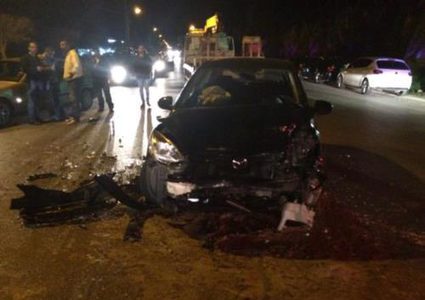 إصابة مواطنين بحادث سير في نابلس