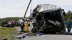 مصرع 9 أشخاص وإصابة 23 في حادث سير بروسيا