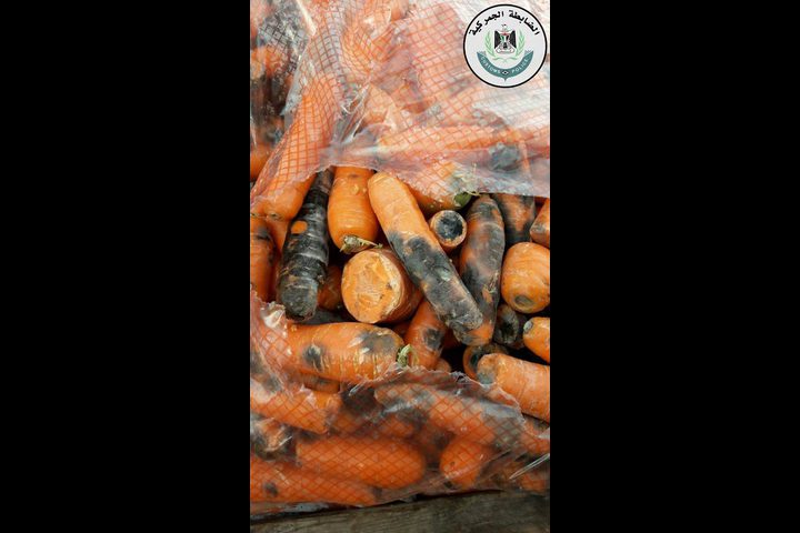 ضبط جزر تالف ومواد غذائية منتهية الصلاحية
