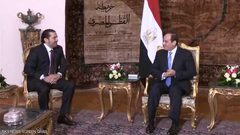 مباحثات بين السيسي والحريري في القاهرة