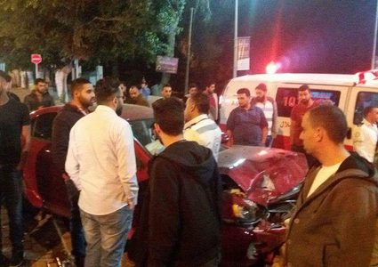 إصابة مواطن بحادث سير في نابلس