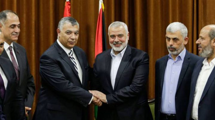 هنية يلتقي بوفد المخابرات المصرية في غزة