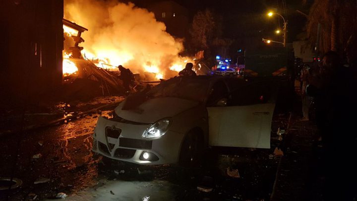 تحقيقات أولية بحادث الإنفجار في يافا