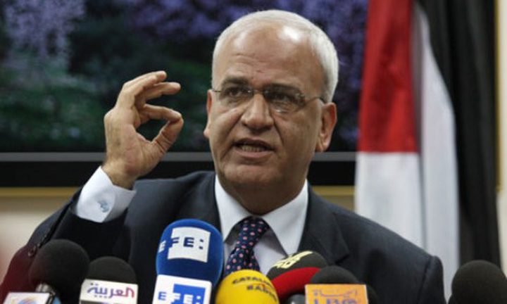 عريقات: المطلوب إنفاذ الارادة والتضامن الدولي من أجل إنهاء الاحتلال