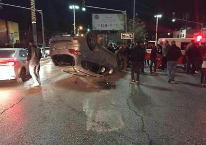 3 إصابات بسيطة جراء انقلاب مركبة