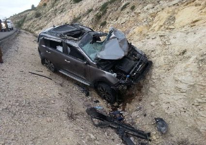 إصابة أربعة مواطنين بحادث سير شرق نابلس