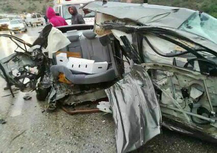 حادث سير مروع على طريق دير بلوط