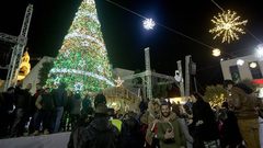 إضاءة شجرة الميلاد في بيت ساحور