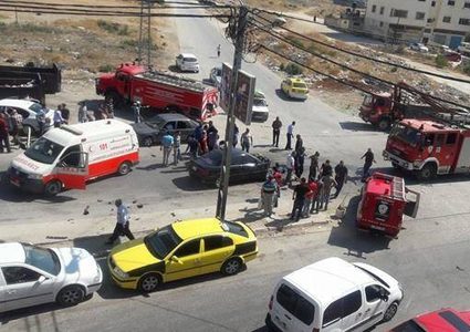 إصابة ثلاثة مواطنين بحادث سير في نابلس