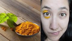 ماذا يحدث بعد 10 دقائق من الكركم تحت العين؟