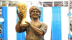 مارادونا "الهندي".. تمثال يشبه كثيرين إلا مارادونا
