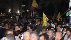 وقفة احتجاج عشية الاحتفالات بأعياد الميلاد في جنين