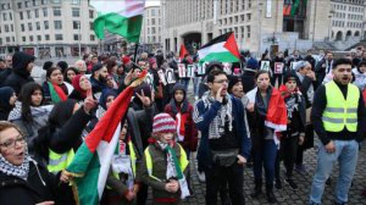 بروكسل.. مظاهرة رافضة لقرار واشنطن بشأن القدس