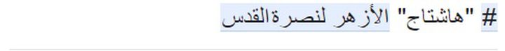 تدشين "هاشتاج" الأزهر لنصرة القدس