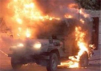 احتراق جيب لقوات الاحتلال شمال بيت لحم