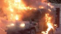 احتراق جيب لقوات الاحتلال شمال بيت لحم