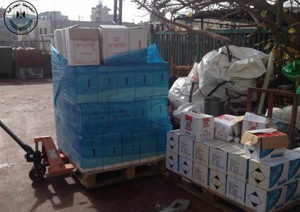 إتلاف كمية دهان ومستلزماته منتهية الصلاحية في محافظة بيت لحم