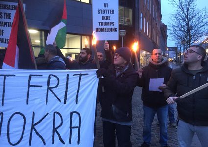 وقفة تضامنية مع فلسطين في مدينة يورينج الدنمركية