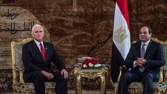 السيسي لـ بينس: من المهم أن تواصل امريكا التوسط بين إسرئيل وفلسطين