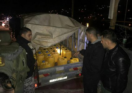 ضبط سولار مهرب من المستوطنات