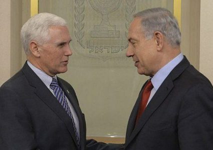 بنس يلتقي نتنياهو قبيل خطابه بالكنيست