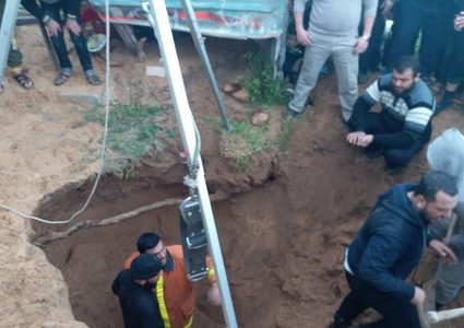 مصرع مواطن بانهيار بئر صرف صحي في بلدة جباليا شمال قطاع غزة