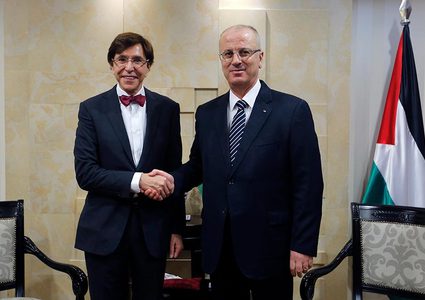 الحمد الله يطلع رئيس الحزب الاشتراكي البلجيكي على آخر المستجدات السياسية