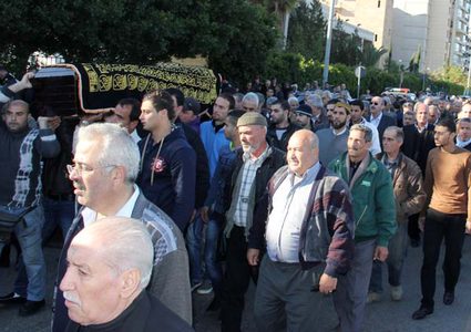 تشييع جثمان المناضل عاطف دبور في بيروت