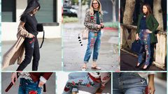 طرق متنوعة لارتداء الجينز المطرز في 2018