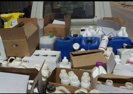 ضبط مبيدات زراعية ممنوعة من التداول في جنين