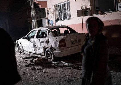 قصف تركي عنيف على عفرين بعد مقتل مواطن و7اصابات