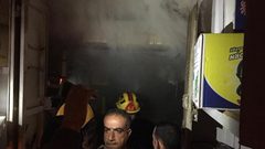 إخماد حريق نشب في مستودع لمحل تجاري شرق طولكرم