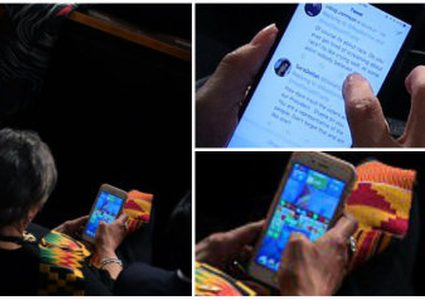 بالصور.... عضوات بالكونغرس الأميريكي يلعبن "كاندي كراش" ويتابعن تويتر خلال خطاب ترامب