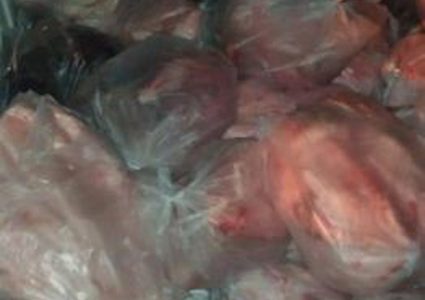 اتلاف 90 كغم لحوم ودهون عجول فاسدة