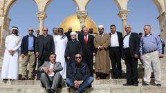 الحسيني والمفتي يستقبلان الوفود المشاركة باحتفالية القدس عاصمة للشباب الإسلامي لعام 2018