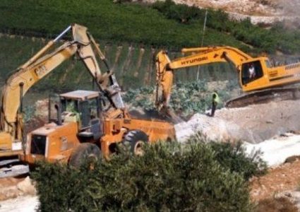 تجريف استيطاني جديد في بلدة بروقين لتوسعة مستوطنة "بروخين"