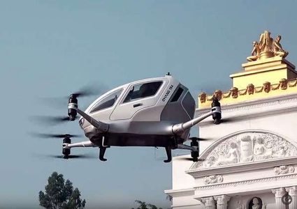 أول تاكسي طائر ذاتي القيادة في الصين (فيديو)