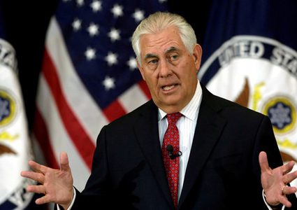 تيلرسون: خطة السلام الأمريكية بالشرق الأوسط في مرحلة "متقدمة جدًا" والرئيس ترامب يقرر متى يعلنها