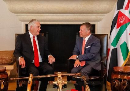 الملك عبدالله وتيلرسون يستعرضان أزمات الشرق الأوسط